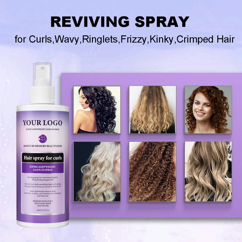 Hair Curls Care Spray Manufacturer - Create Own Logo Hydrating Nourish Repair Styling All Curly