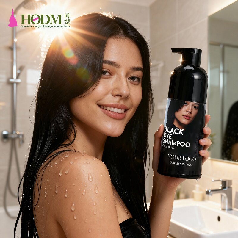Hair Dye Shampoo Manufacturer - OEM/ODM 3 in 1 for Gray Hair Natural Long-Lasting Black Coloring