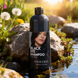 Black Color Shampoo Manufacturer - Custom Logo 3 in 1 Quick Coloring 100% Gray Coverage 60 Days