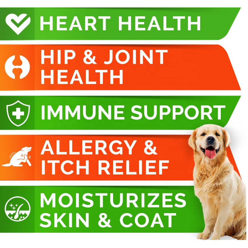 Omega 3 Fish Oil Capsules Factory - OEM/ODM EPA DHA for Dogs Joint Brain Heart