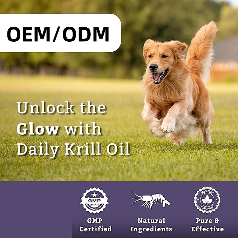 Pet Krill Oil Softgels Factory - Private Label Joint Health Mobility Supplement
