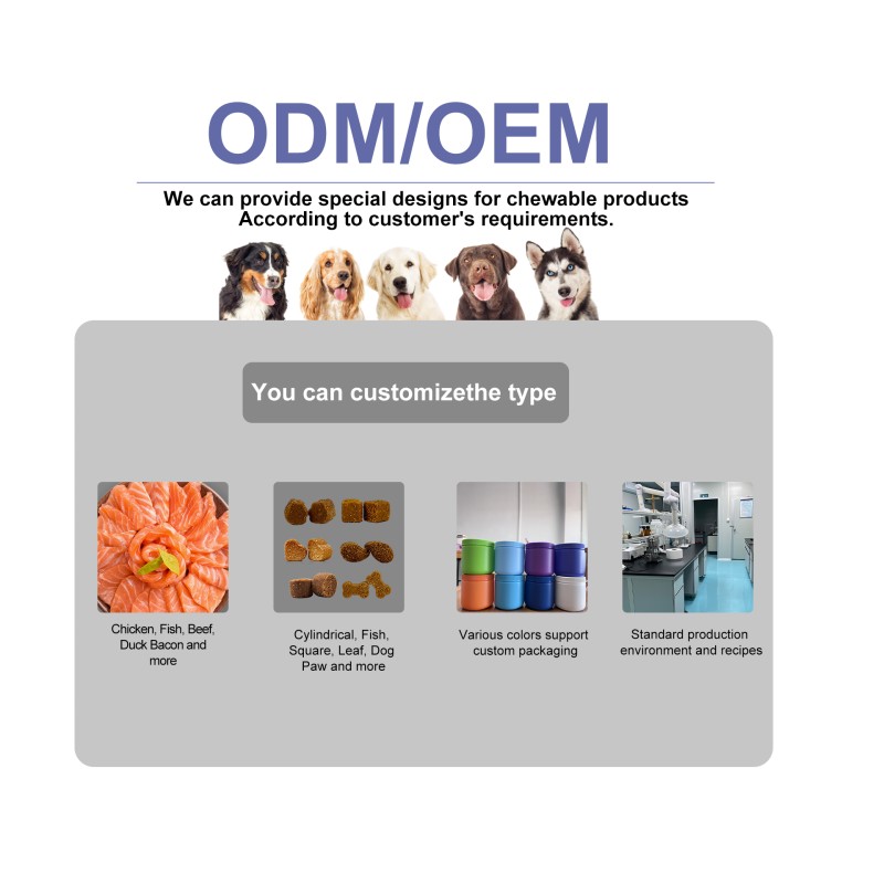 Pet Omega 3 Chews Factory - Private Label Salmon Oil Biotin for Shiny Coat