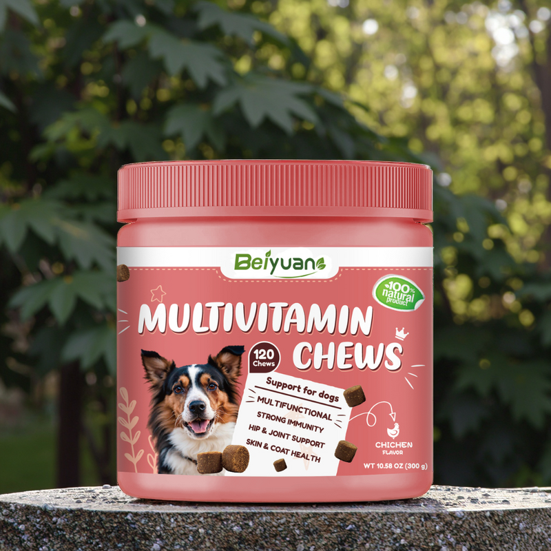 Pet Multivitamin Chews Factory - 11-in-1 Natural Supplement for Dogs & Cats