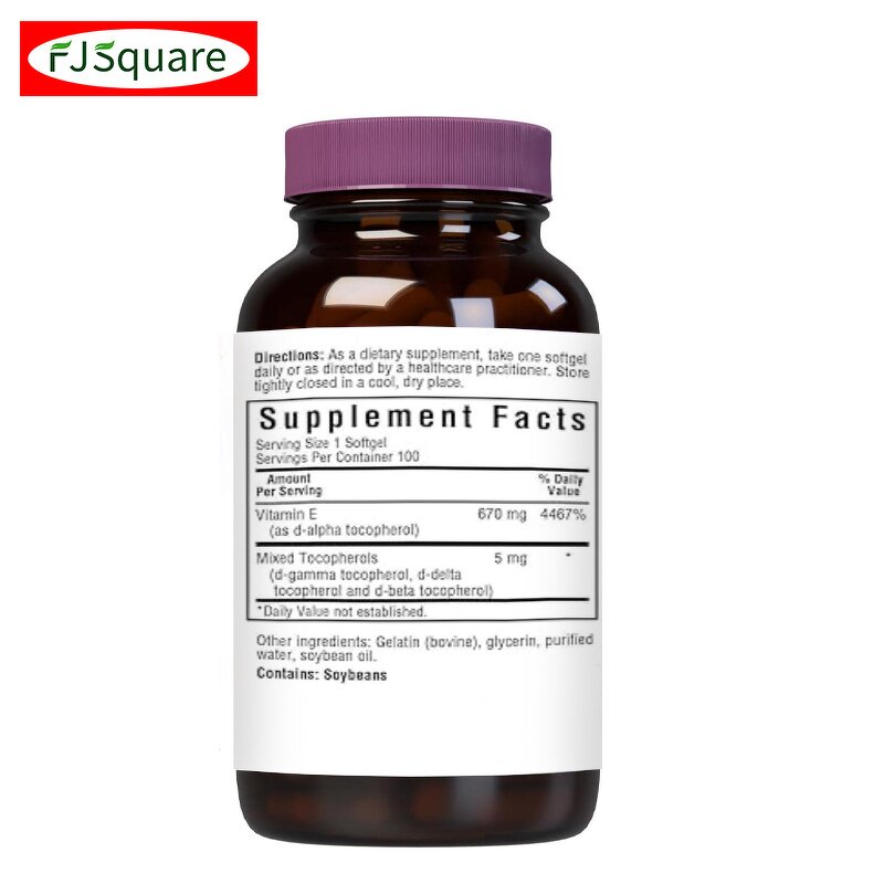 Vitamin E Softgel Capsules Manufacturer - GMP ISO BRC Certified 1000IU High Potency