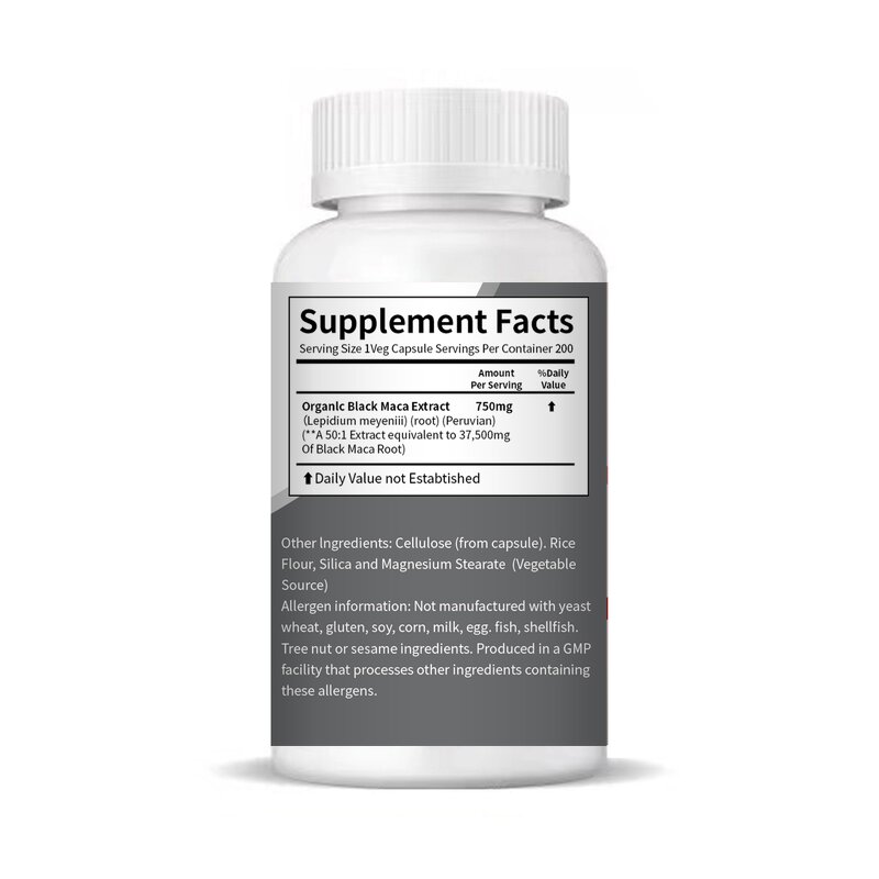 Black Maca Root Capsules Factory - Herbal Nutritional Supplement