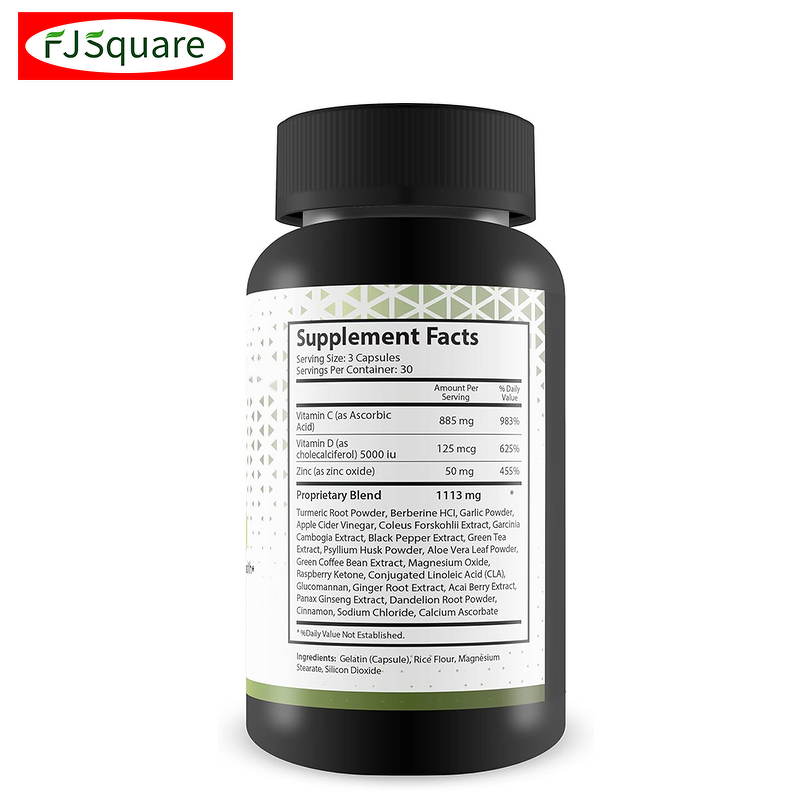 Immune Booster Supplement Factory - 8-in-1 Elderberry Zinc Vitamin C D Capsule