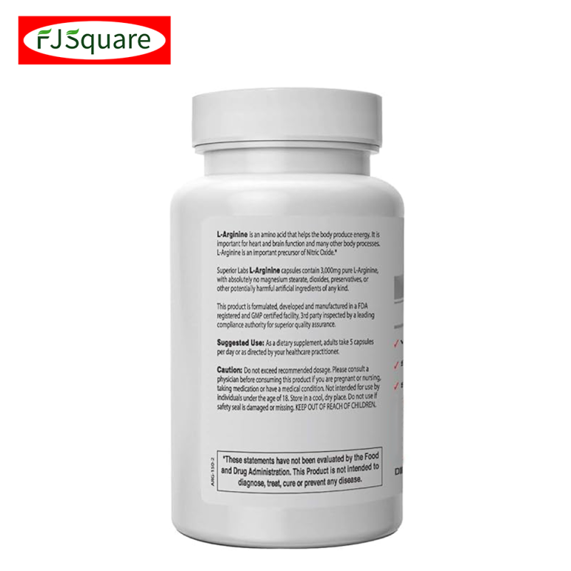 L-Arginine Vegetable Capsules Factory - Pure Supplement Provides Vegan Energy