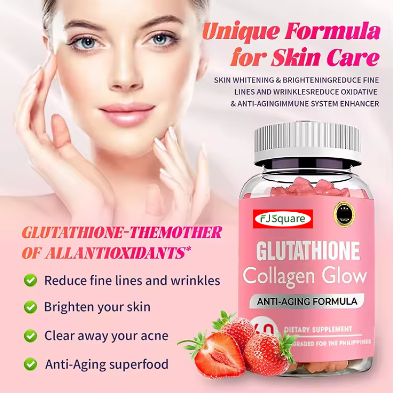 Glutathione Gummies Supplier - Anti-Aging Collagen Glow Strawberry Flavor
