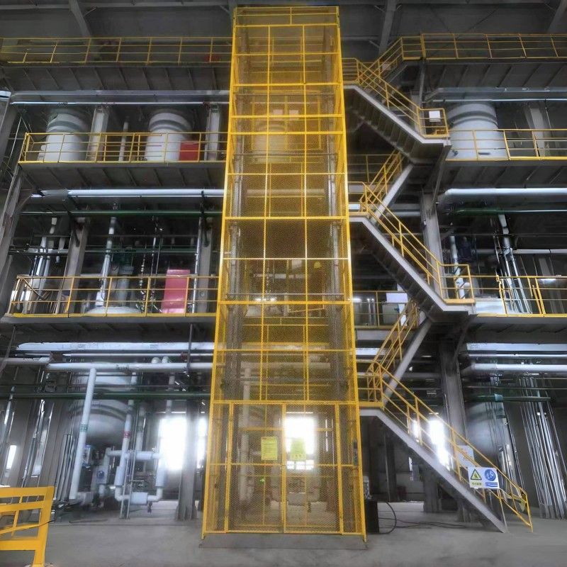 Four Post Freight Elevator Factory - Steel Mesh Cabin