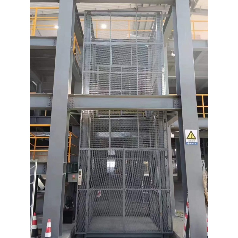 Four Post Freight Elevator Factory - Steel Mesh Cabin