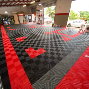 PVC Garage Floor Tiles Supplier - Interlocking PP Perforated for Car Wash Room