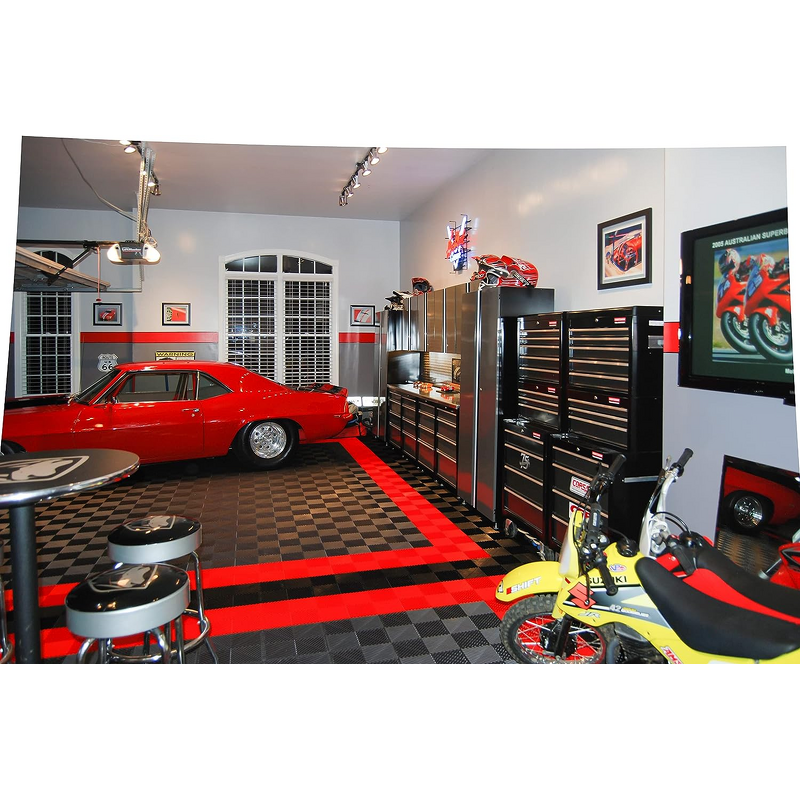 Plastic Garage Floor Mat Factory - Interlocking -30 to 120 Simple Color Indoor