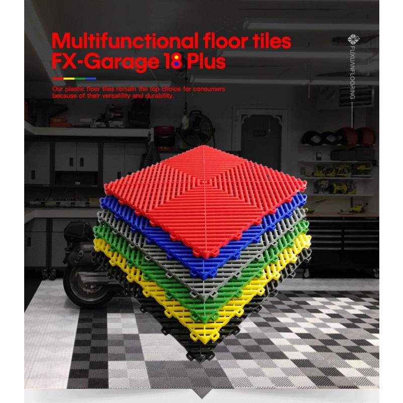 Modular Rubber Garage Tiles Supplier - Heavy Duty Interlocking Plastic Industrial