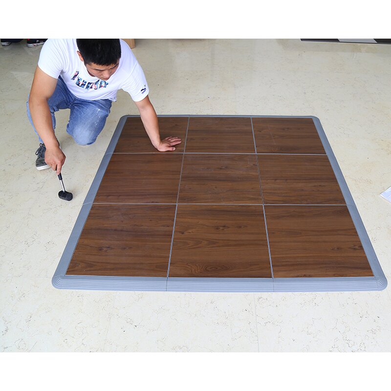 PVC Wooden Dance Floor Factory - New Arrival Vinyl Portable Star Wedding