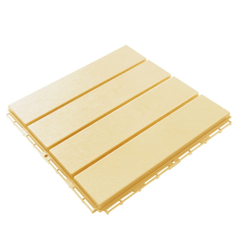 Composite Decking Tiles Factory - UV-Resistant Anti-Slip Brushed DIY Interlocking