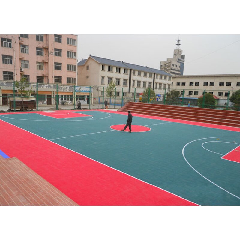 Plastic Sport Floor Tiles Factory - Outdoor Interlocking Vinyl Basketball Court