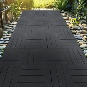 Interlocking Garage Flooring Supplier - WPC Deck Tiles for Patio Garden