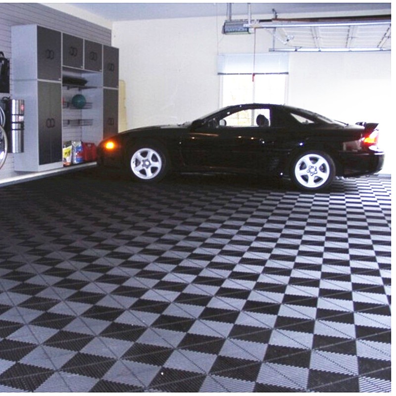 Modular Rubber Garage Tiles Supplier - Heavy Duty Interlocking Plastic Industrial