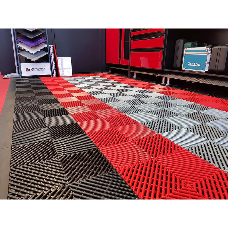 Plastic Garage Floor Mat Factory - Interlocking -30 to 120 Simple Color Indoor