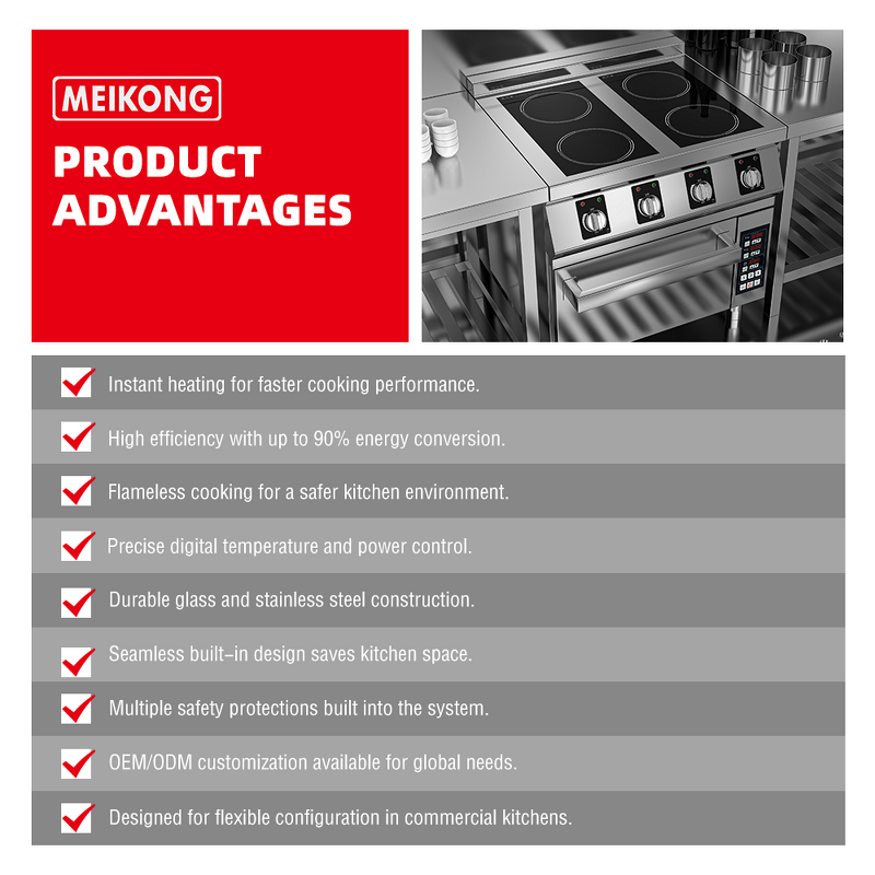 Induction Cooker Manufacturer - 4 Burner Commercial Stainless Steel Cooking Range