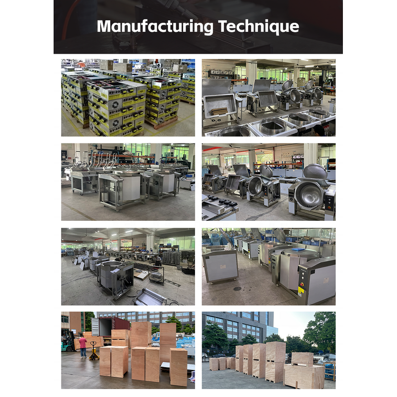 Electric Bratt Pan Factory - 200L Stainless Steel Industrial Tilting Braising Cooker