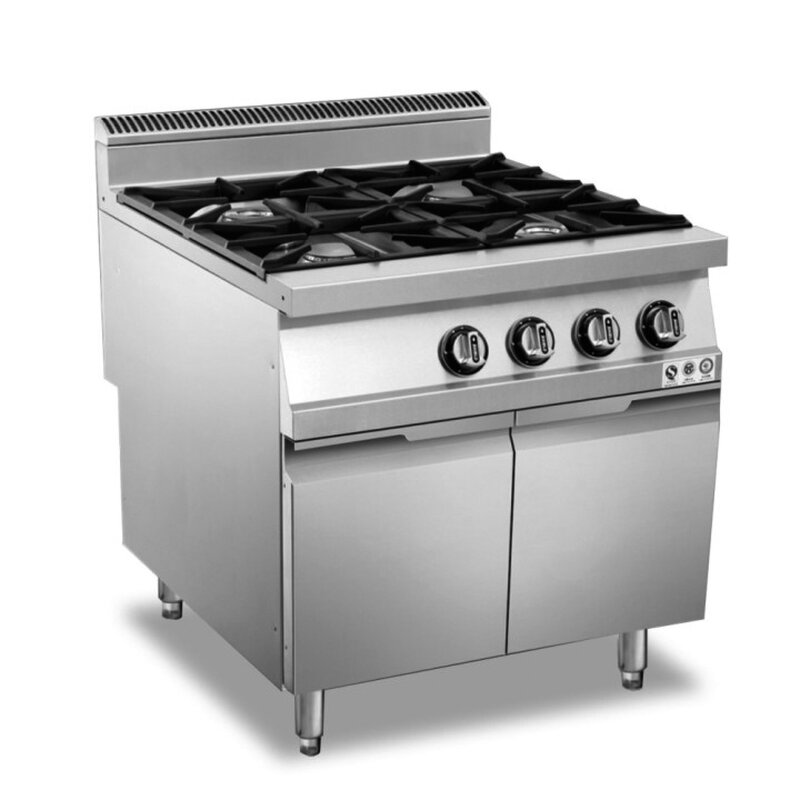 Gas Range Supplier - High-End Hotel 4 Burner with Under Cabinet Stainless Steel