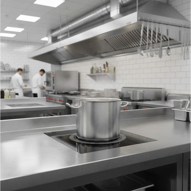 Induction Cooktop Supplier - 1.8kW Built-In Stainless Steel Buffet Food Warmer