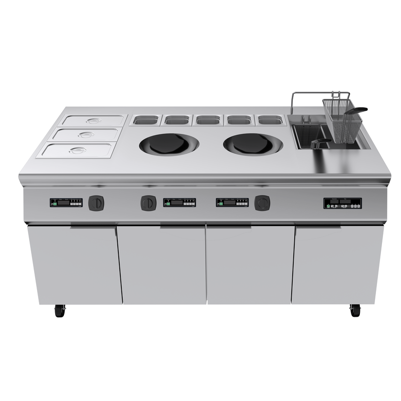 Induction Cooker Supplier - 2-Burner Range Station Automatic Pasta Noodle Boiler