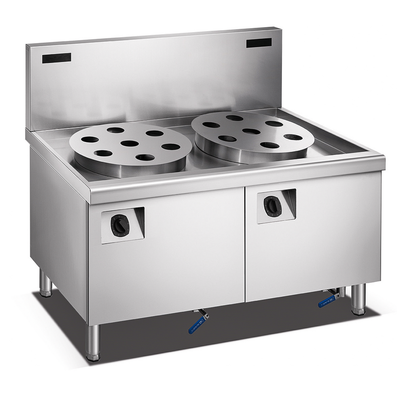Dim Sum Steamer Manufacturer - 380V Double Burner Stainless Steel Steaming Equipment