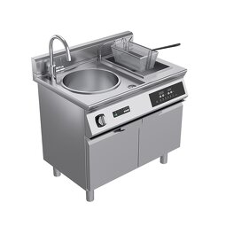 Modular Cooking Station Manufacturer - Stainless Steel with Deep Fryer Soup Pots
