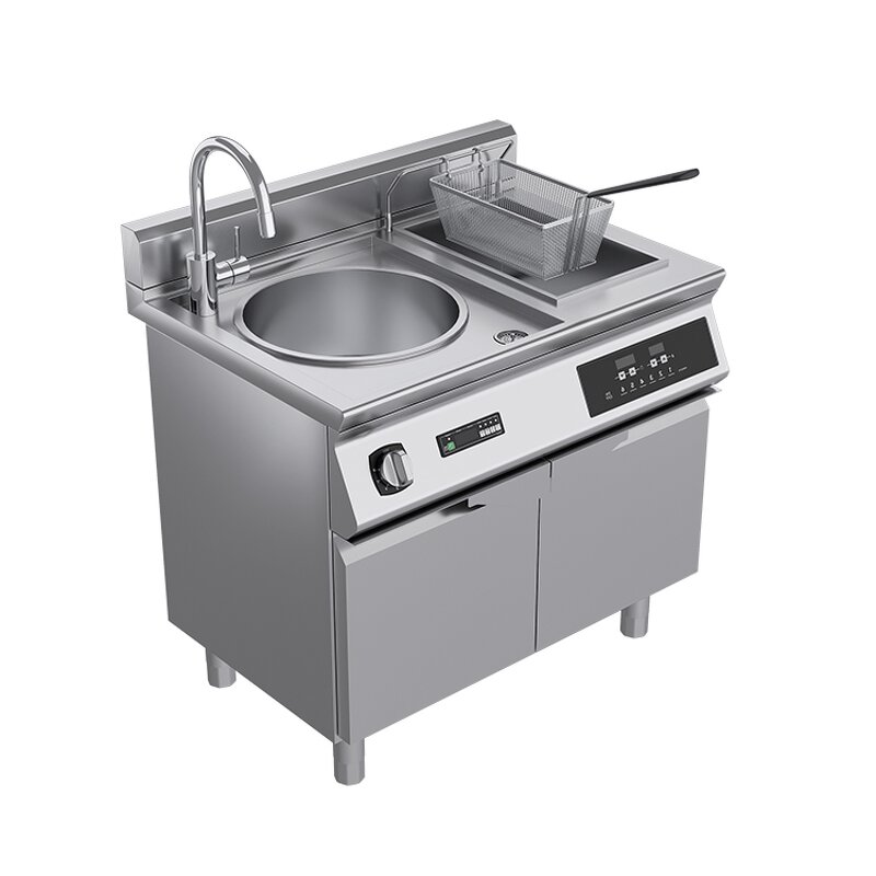 Modular Cooking Station Manufacturer - Stainless Steel with Deep Fryer Soup Pots