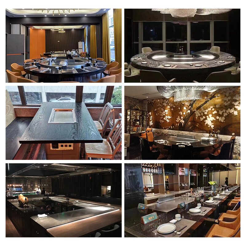Teppanyaki Grill Table Factory - Smokeless Commercial Gas Induction Electric Station