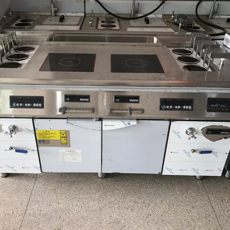 Pasta Cooker Supplier - Lift-up 6 Basket Dual Burner Induction Noodle Boiler