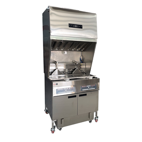 Electric Deep Fryer Manufacturer - with Ventless Hood Automatic Basket Lift