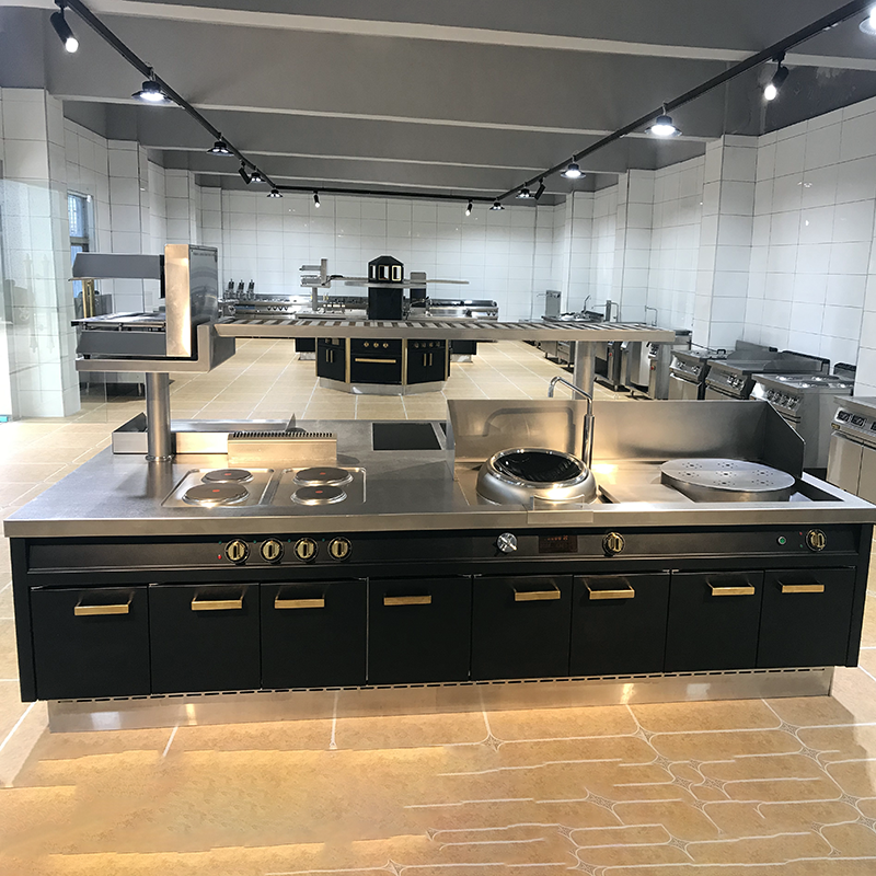 Cooking Island Manufacturer - Stainless Steel Cooking Island Professional Gas Stove