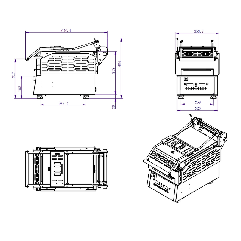 Clamshell Griddle Manufacturer - Fast Food Commercial Electric Burger Patty Griddle