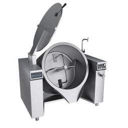 Tilting Boiling Pot Manufacturer - 300L Commercial Kitchen Kettle with Mixer