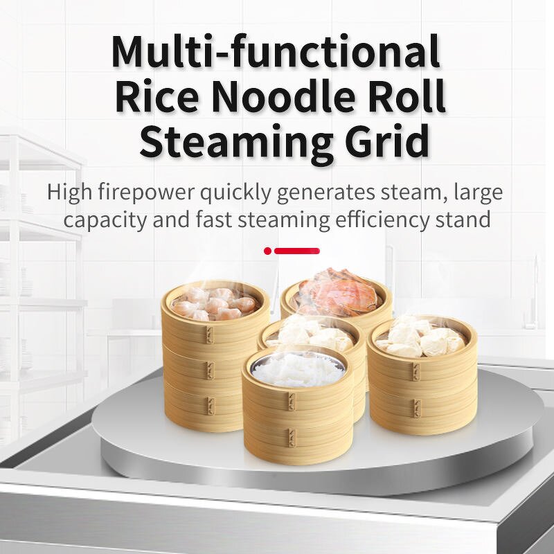 Dim Sum Steamer Manufacturer - 380V Double Burner Stainless Steel Steaming Equipment