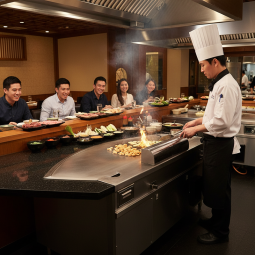 Custom Teppanyaki Table Supplier - Non Stick Hibachi Grill Electric Induction Gas