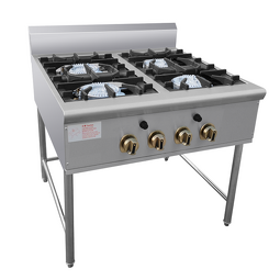 Gas Stove Factory - 4 Burner Heavy Duty Stainless Steel LPG NG Range