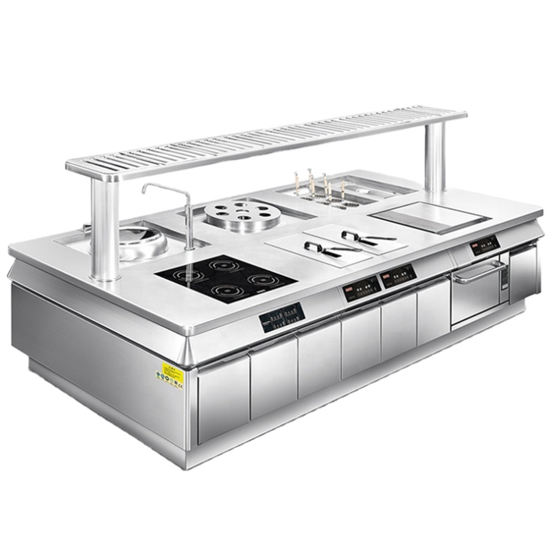 Kitchen Island Manufacturer - Modular Stainless Steel Worktop Professional Cooking Range