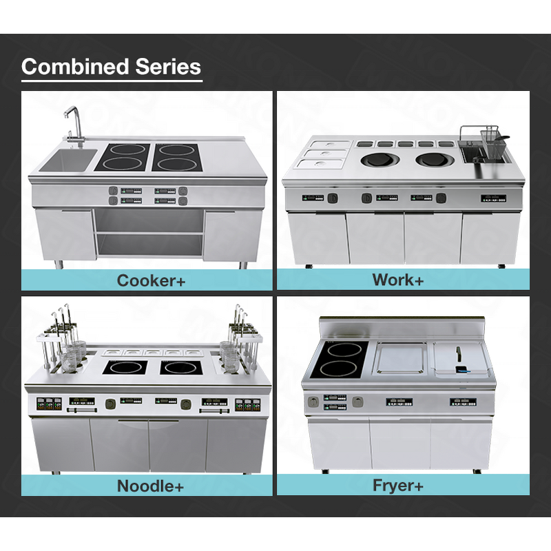 Modular Cooking Equipment Factory - Customizable Double Burner Induction Griddle Fryer