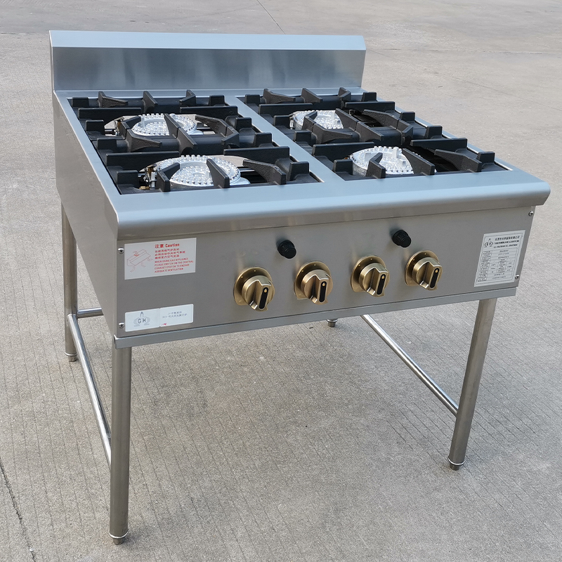 Gas Stove Factory - 4 Burner Heavy Duty Stainless Steel LPG NG Range