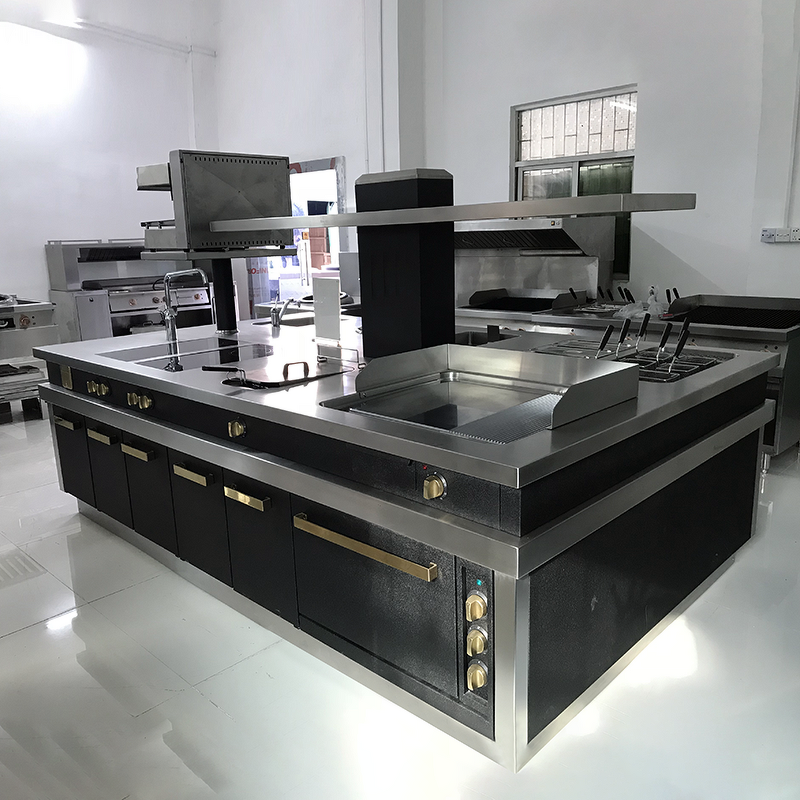 Kitchen Island Supplier - Modular with Gas Electric Induction for Restaurants