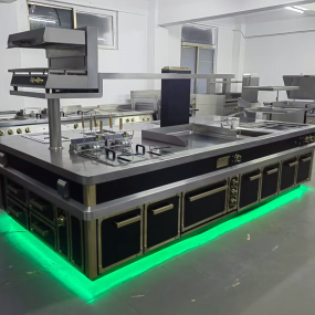 Kitchen Island Supplier - Modular with Gas Electric Induction for Restaurants