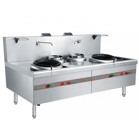 Gas Wok Stove Supplier - 42KW Double Burner High Heat Heavy Duty for Asian Cooking