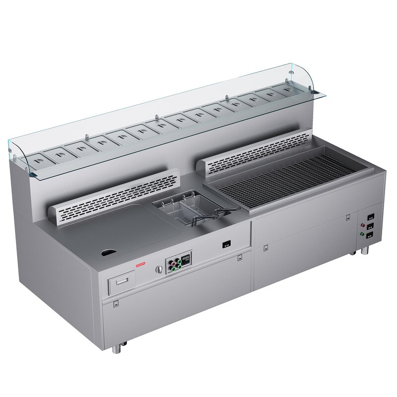 Modular Cooking Equipment Supplier - Electric Table Grill BBQ Teppanyaki Combination
