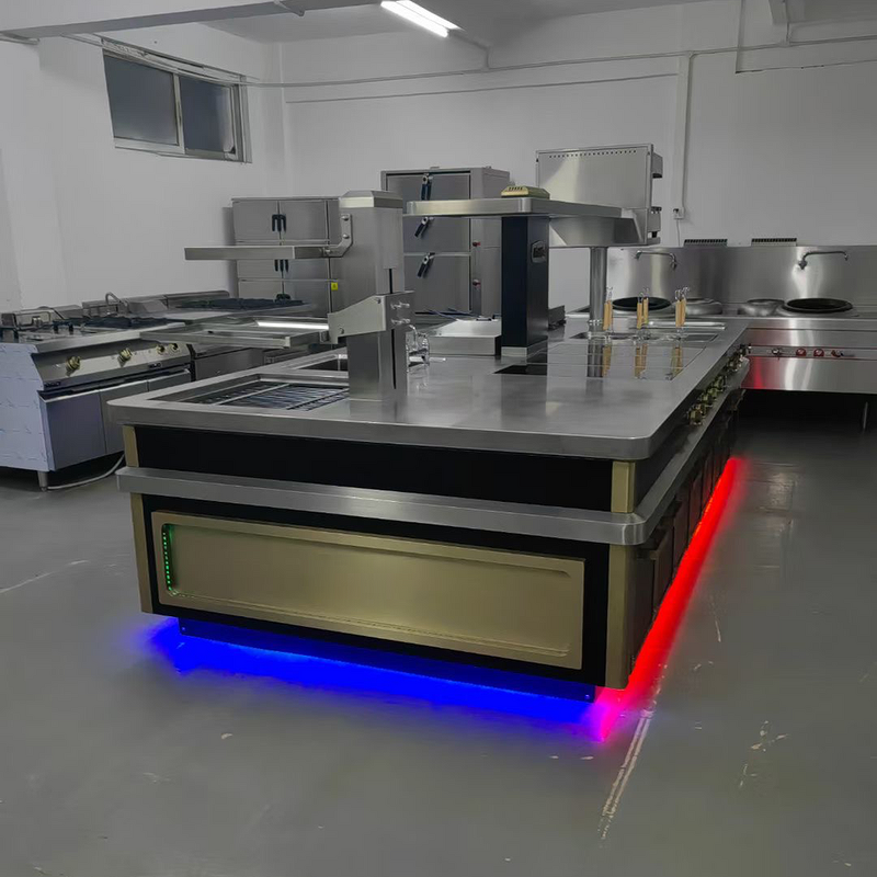 Kitchen Island Supplier - Modular with Gas Electric Induction for Restaurants