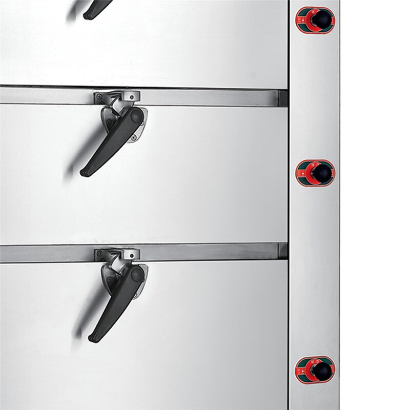 Seafood Steamer Cabinet Supplier - 3 Deck Induction Steamer for Rice Fish Vegetable