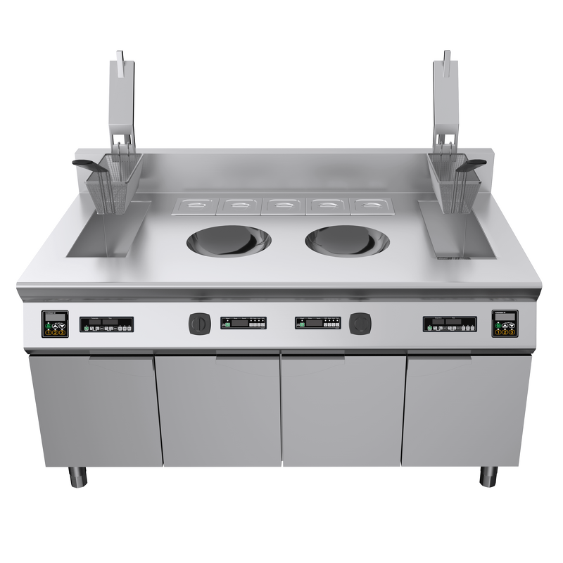 Induction Cooker Supplier - 2-Burner Range Station Automatic Pasta Noodle Boiler